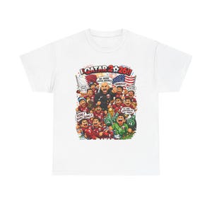 Qatar 2026 World Cup Cartoon Players T-Shirt | Soccer Tournament Illustration image 2