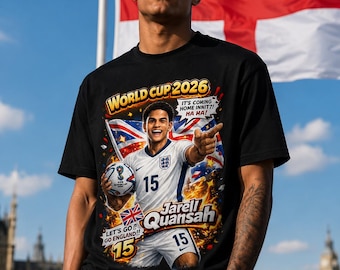 England Football Soccer Player Portrait Tee | World Cup 2026 Fan Jersey