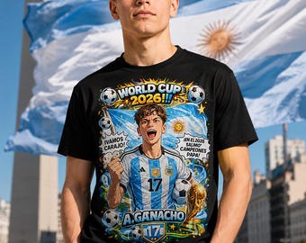 Argentina World Cup 2026 Football/ Soccer Player 17 Tee | Football Shirt