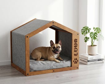 Moderne Hundehütte aus Holz