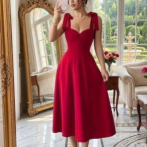 Red Date Night Dress - Etsy Red Date Night Dress - Etsy
