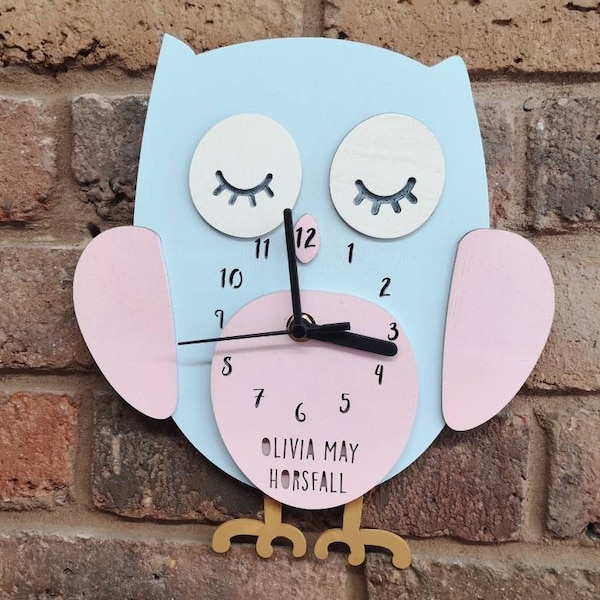 Owl Clock Etsy