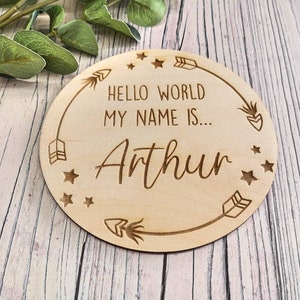 Christmas Baby Announcement \u2022 Engraved Wooden Gift \u2022 Baby Plaque \u2022 New Arrival \u2022 Baby Sign