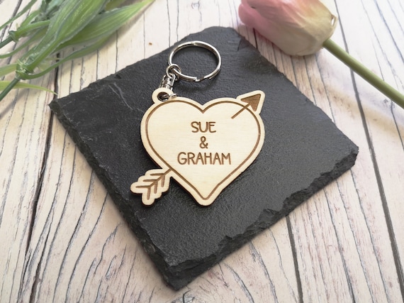 Personalised love hotsell heart keyring