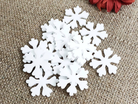 White Acrylic Snowflakes for Reward Jars and Christmas Crafts