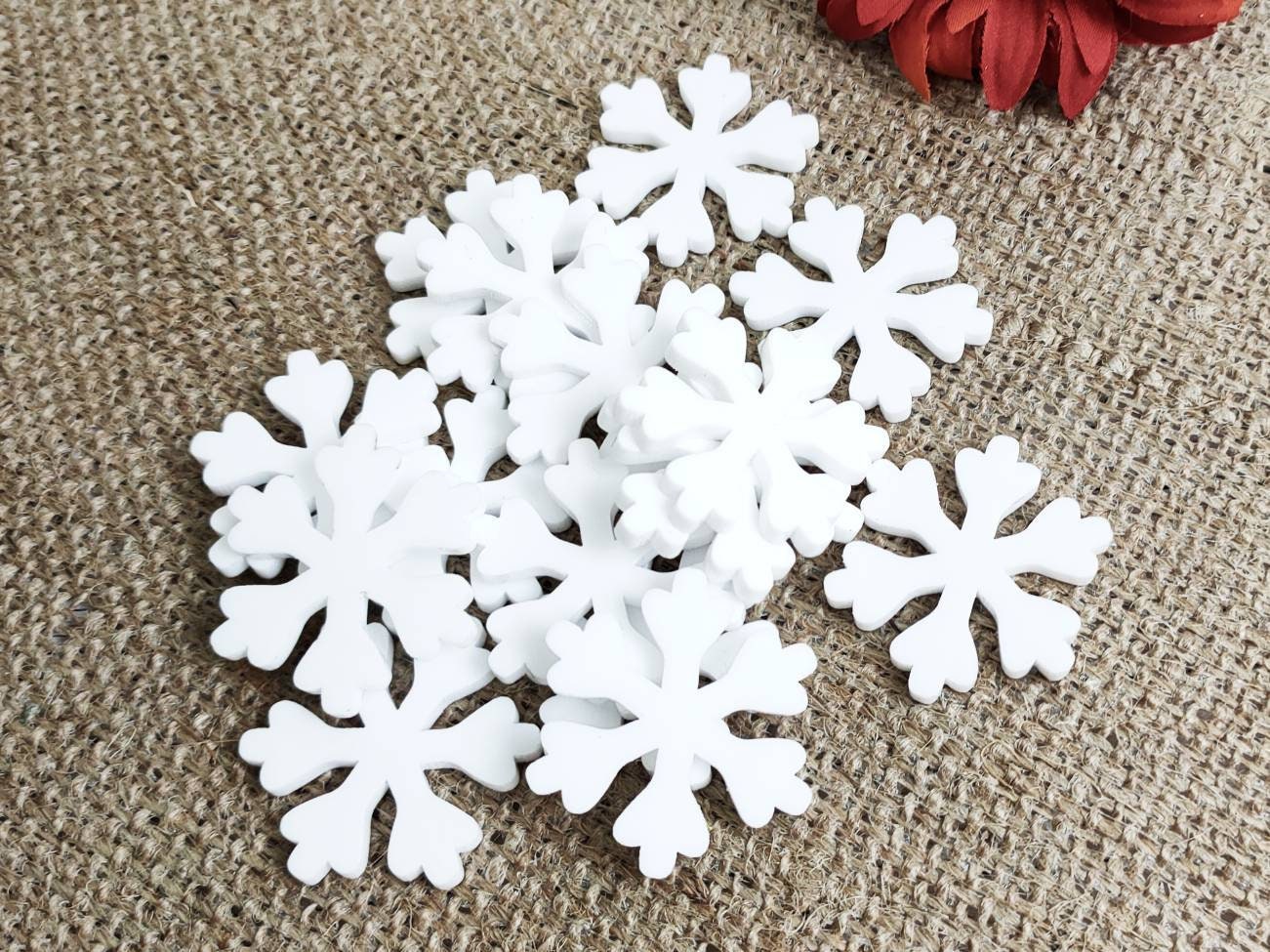 White Acrylic Snowflakes for Reward Jars and Christmas Crafts Coloured  Acrylic Tokens Plastic Craft Shapes Acrylic Snowflakes Craft 