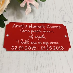 Coloured Memorial Plaque • Personalised Memorial Plaque • Engraved In Loving Memory 10x5cm Plaques Style 1