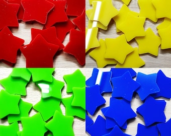 SMALL Acrylic Stars for Reward Jars • Rainbow Stars • Reward Chart