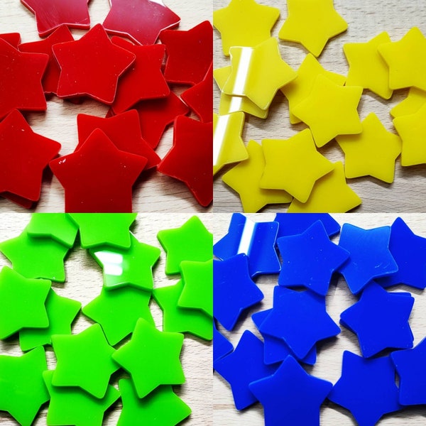 SMALL Acrylic Stars for Reward Jars • Rainbow Stars • Reward Chart