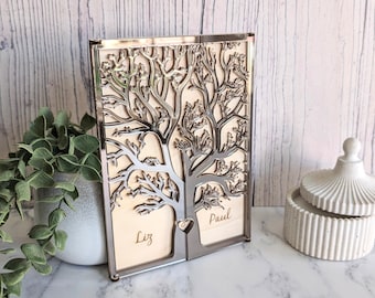 Bronze Wedding Anniversary Card - 8th Wedding Anniversary Card - 8 Year Bronze Anniversary - Wooden Greetings Card - Card Alternative