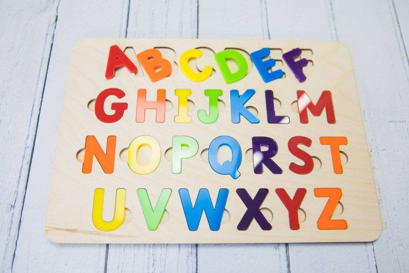 Alphabet Sorter Puzzle Bright Colours Letter Jigsaw Etsy
