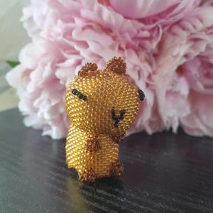 Perlenstickmuster für ein Wasserschwein (PDF-Anleitung) | Kawaii-Tier-Tutorial, Schritt-für-Schritt-Anleitung zum Perlensticken (Digitaler Download)