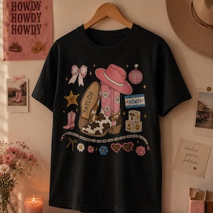 Retro Toy Story 5 PNG, I Knew It I Knew You Western Cowgirl Boots Friendship Bracelet Shirt Design Graphic Download File image 1