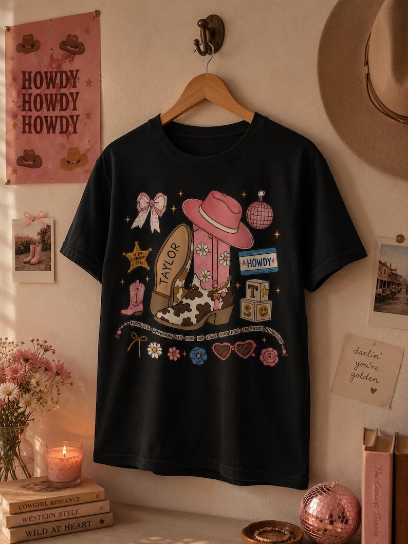 Retro Toy Story 5 PNG, I Knew It I Knew You Western Cowgirl Boots Friendship Bracelet Shirt Design Graphic Download File image 1
