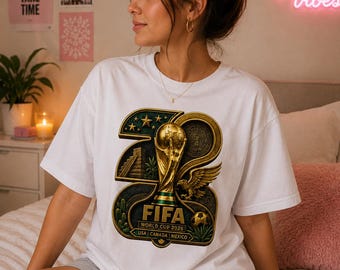 Trophée de la Coupe du Monde de la FIFA 2026 PNG | Sublimation de maillot de fan de football (téléchargement numérique)