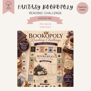 ファンタジーブックポリー読書チャレンジ｜ボードゲームトラッカー（デジタルダウンロード）