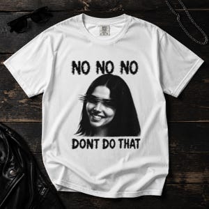 „Nein, nein, nein, tu das nicht!“-T-Shirt mit Grafikprint, inspiriert vom Film „Obsession“, Vintage-Gothic-T-Shirt