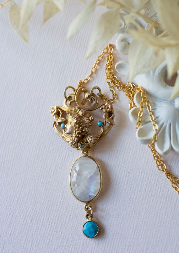 Victorian Art Nouveau Necklace/cameo Necklace | Etsy