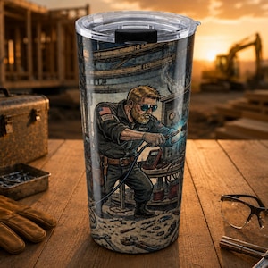 Instrument Technician Tumbler, Personalized 20oz Insulated Stainless Steel, Japanese Industrial Art