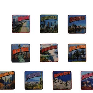 US Cities Printed Iron On patch -  Miami, Minneapolis, Nashville, New York, Niagara Fall, Orlando, Philadelphia, Phoenix, Rapid, Salt Lake