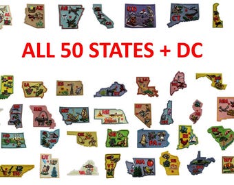 US States Travel Souvenir Embroidered Iron On Patches - America American