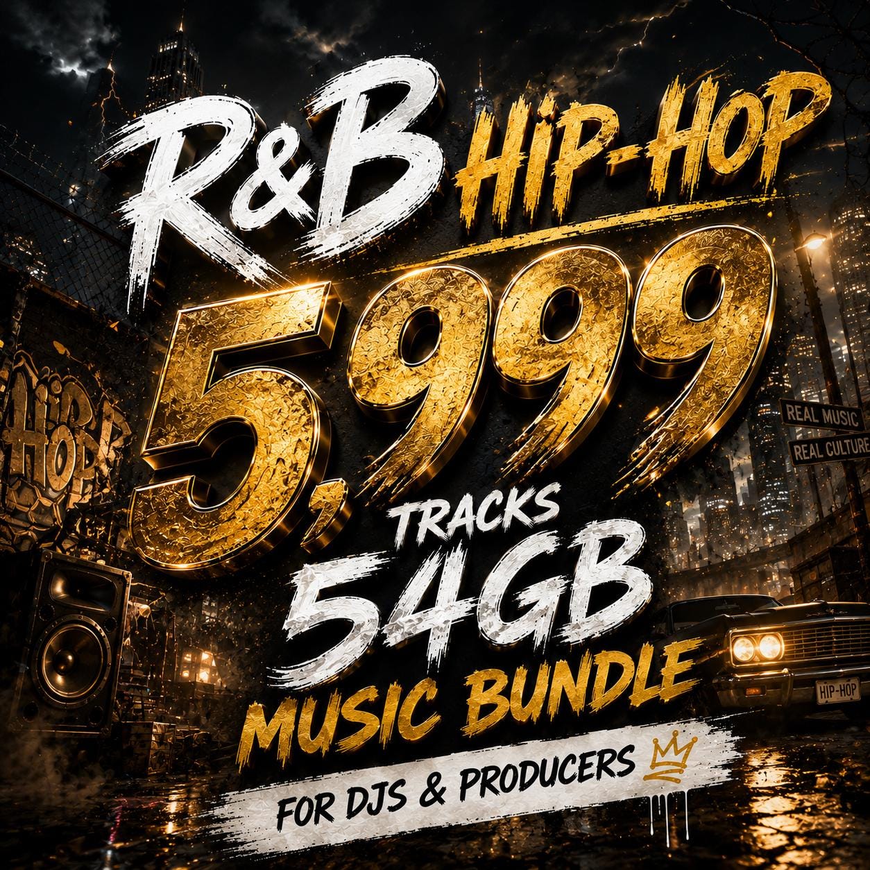 5999 R&B Hip Hop MP3 Tracks: 54GB DJ Music Bundle (digital