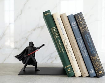 Sujetalibros de Darth Vader impresos en 3D - Sujetalibros de Star Wars Force con efecto de ilusión óptica | Regalo ideal para librerías y coleccionistas
