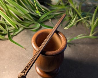 Cannuccia filtrante in bambù Bambilla, realizzata a mano, ideale per mate, tè e infusi.