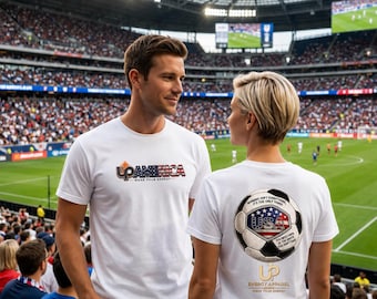 USA Fussball T-Shirt | Amerikanische Flaggen-Fußball-Shirt