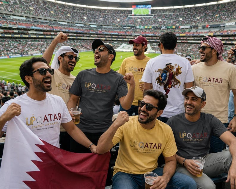 Funny Qatar Football T-Shirt | Qatar Soccer Fan Tee/World Cup Football Graphic/Qatar Supporter Gift image 16