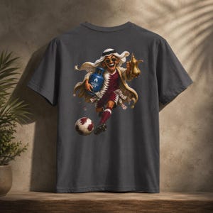 Funny Qatar Football T-Shirt | Qatar Soccer Fan Tee/World Cup Football Graphic/Qatar Supporter Gift image 13