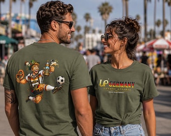 Lustiges deutsches Fußball-T-Shirt / deutsches Fußball-T-Shirt / WM-Fußballgrafik / Geschenk eines deutschen Fußballfans