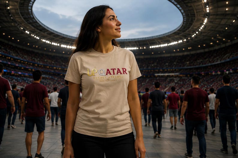 Funny Qatar Football T-Shirt | Qatar Soccer Fan Tee/World Cup Football Graphic/Qatar Supporter Gift image 4