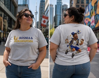 Lustiges Bosnien und Herzegowina Fußball TShirt | Bosnien und Herzegowina Fußball Fan T-Shirt, WM Fußball Grafik, Country Fans Geschenk