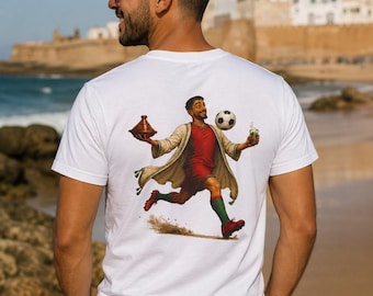 Morocco Football T-shirt | Moroccan soccer Fan Tee/ World Cup football Graphic / Moroccan Supporter Girt