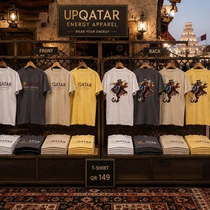 Funny Qatar Football T-Shirt | Qatar Soccer Fan Tee/World Cup Football Graphic/Qatar Supporter Gift image 1