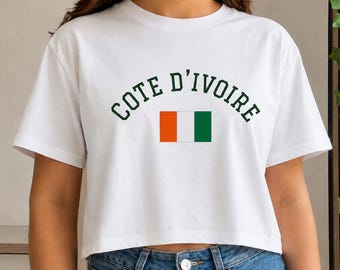 Cote d'ivoire World Cup 2026 Women's Tshirt, Crop Tee | Soccer Worldcup 2026 Tee, women, football, Jersey