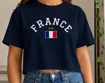 France World Cup 2026 Women's Tshirt, Crop Tee | Soccer Worldcup 2026 Tee, women, football, Jersey