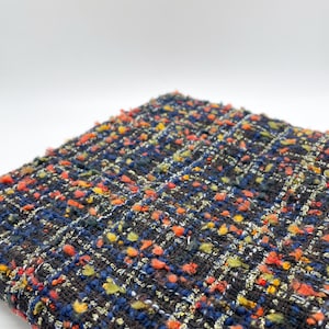 Tela de tweed de 150 cm/59" de ancho, tejido bouclé texturizado, para ropa y decoración DIY.