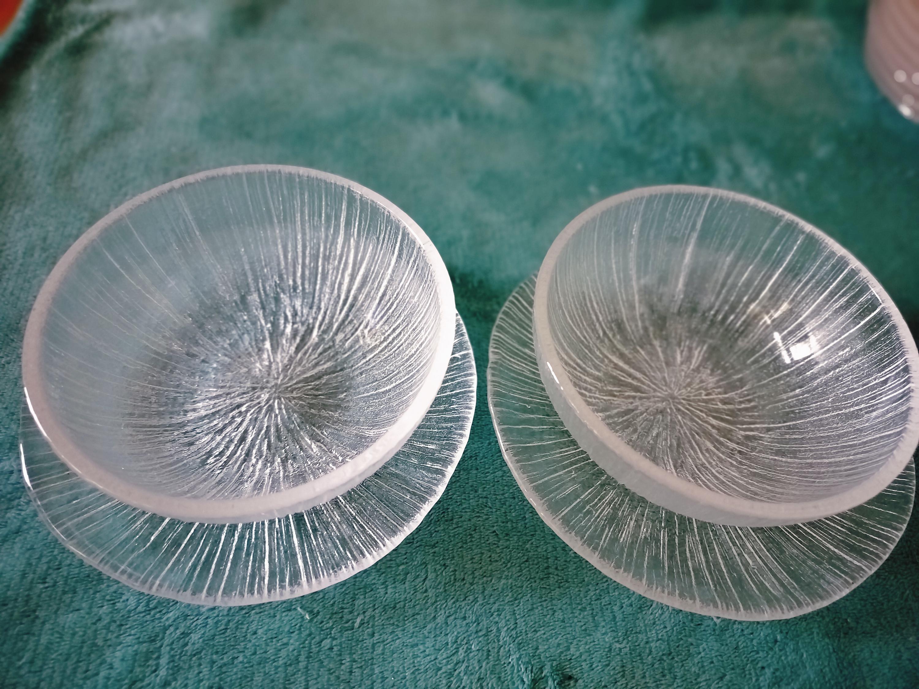 ササキガラス　希少彫りお皿 Sasaki Glass Plate - Etsy