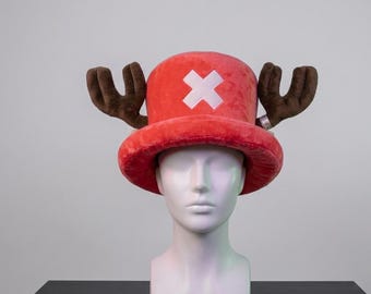 One Piece Tony Chopper Plush Hat | Anime Cosplay Antler Cap