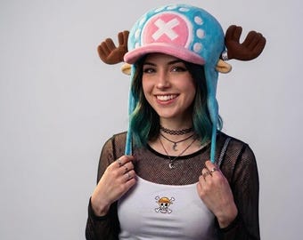 Cappello di peluche di Tony Chopper di One Piece, cappello con corna per cosplay anime