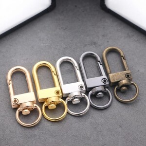Swivel Lobster Clasp, Metal Trigger Snap Hook, Bag Hardware, Purse Making Supplies, Keychain Hardware, Key Ring Findings