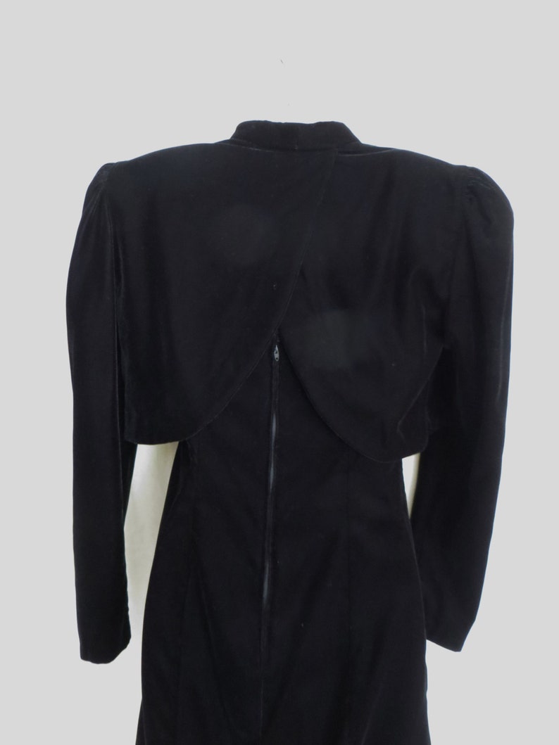 womens black velvet bolero jacket