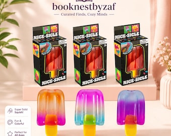 Nice-Sicle Squishy Fidget Toy: Popsicle Stress Reliever for Kids Adults