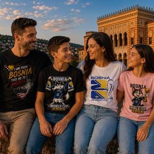 Bosnia Crest World Cup Tee | Bosnia and Herzegovina FIFA 2026 image 7