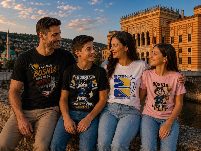 Bosnia Crest World Cup Tee | Bosnia and Herzegovina FIFA 2026 image 7