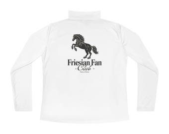 Bluza z zamkiem błyskawicznym Friesian Horse Fan Club, krój sportowy, 100% poliester