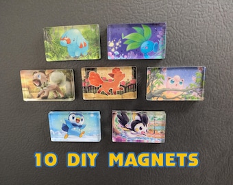 Pokemon Card DIY Acrylic Magnets (10 Sets)