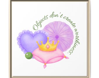 Princess Pea's Worth Matte Canvas, Framed (Multi-color)